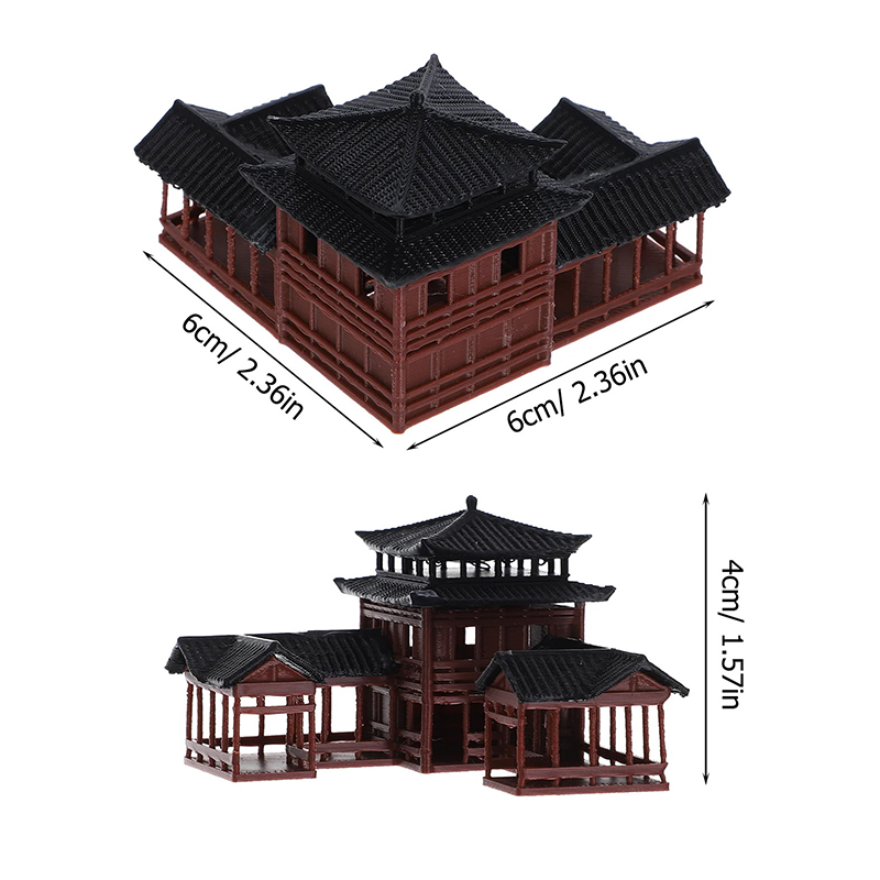Japanese Garden Bonsai - Modelo de Edificio Antiguo en Miniatura,
