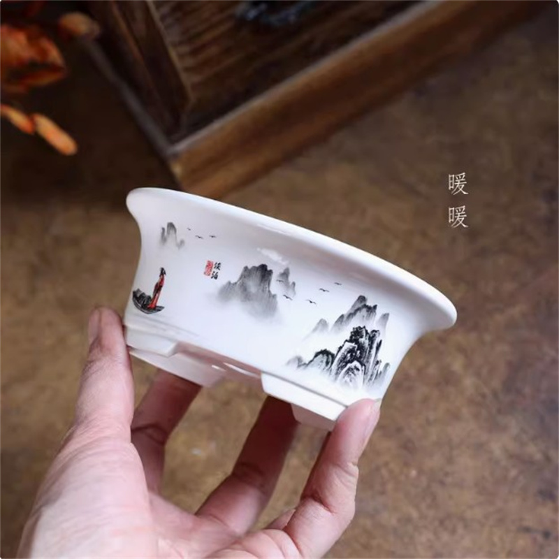 Maceta de bonsái ovalada blanc - Bonsai Repotting Mat reseña y precio