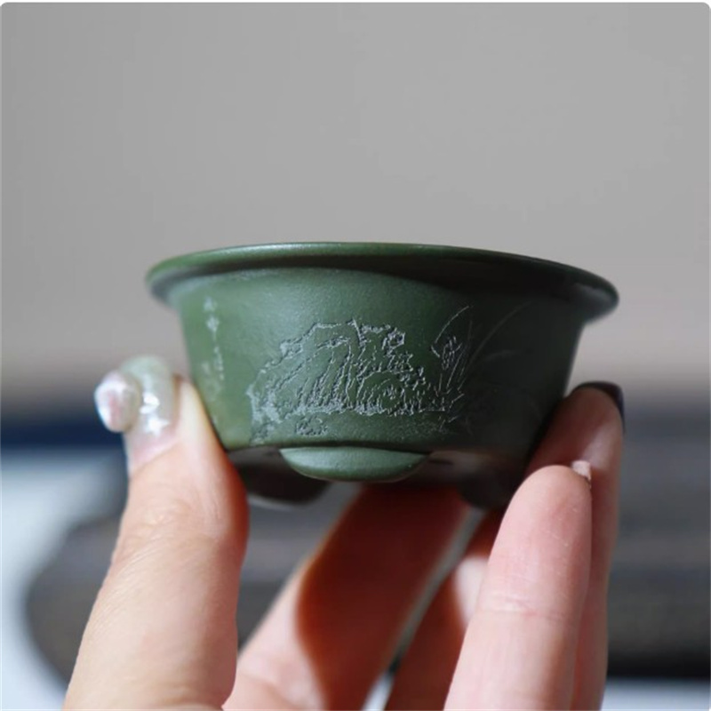 Maceta de cerámica tallada par - Bonsai Garden Nursery reseña y precio