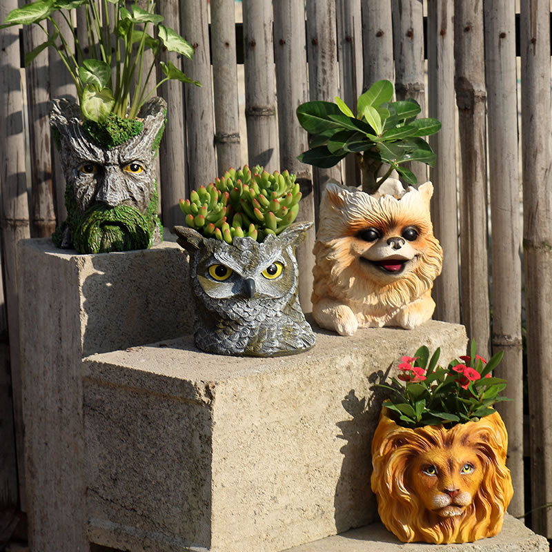 Jarrón con cabeza de Animal 3D - Bonsai Garden Nursery reseña y precio