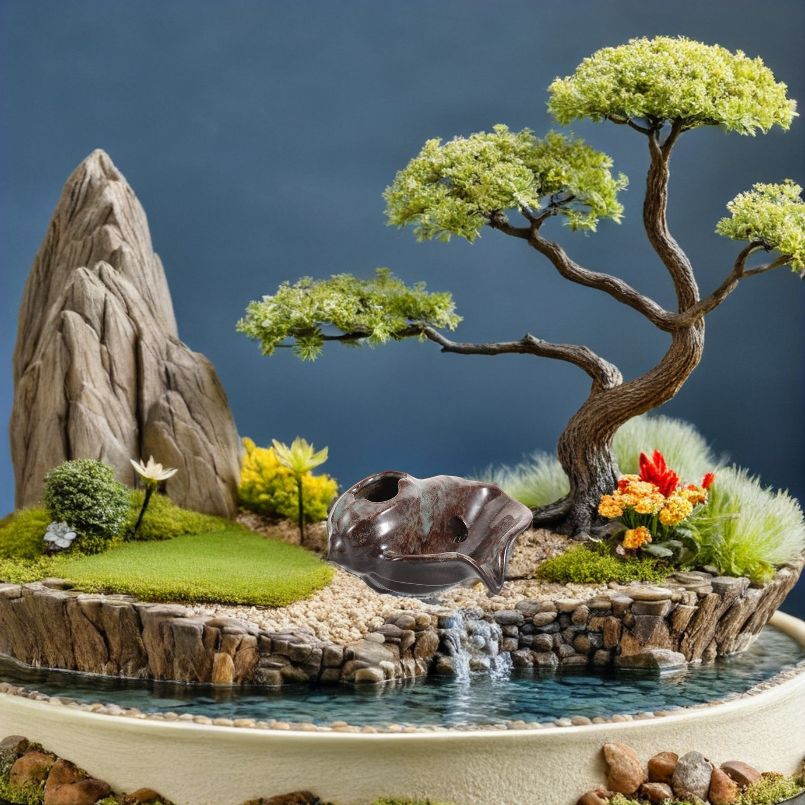 Fuente de agua de cerámica con - Bonsai Garden Design reseña y precio