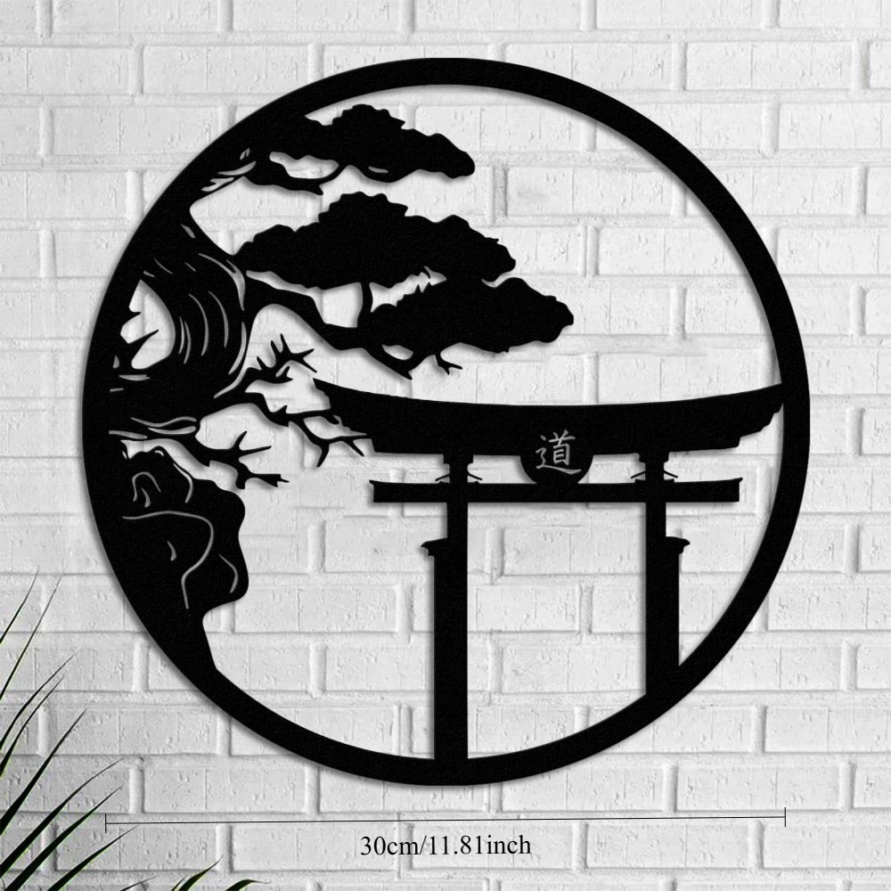 Arte Metálico de Pared con Dis - Japanese Garden Bonsai reseña y precio