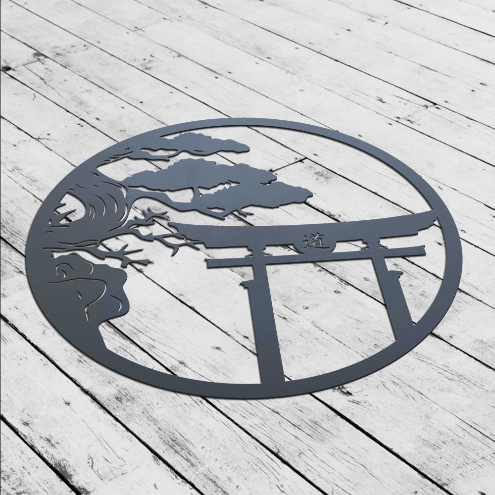 Arte Metálico de Pared con Dis - Japanese Garden Bonsai reseña y precio